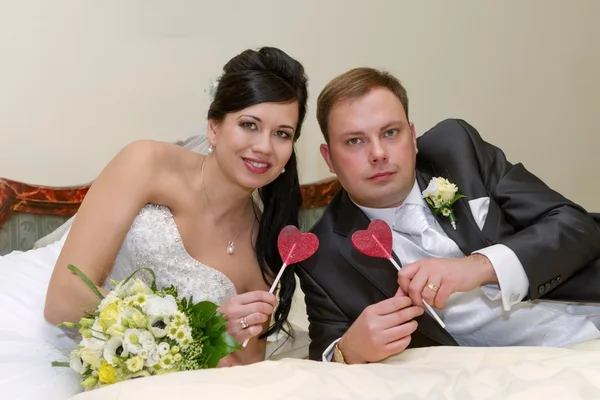 Portrait of newlyweds — Stock Photo, Image