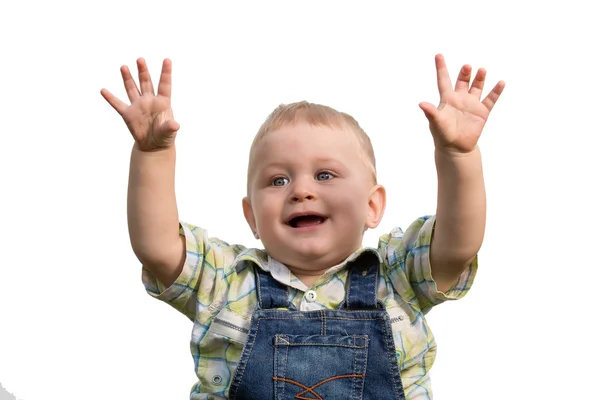 Cute little boy posing in the studio — Stock Photo, Image