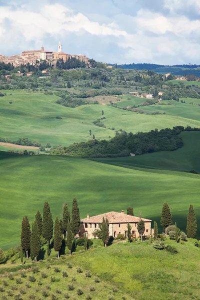 Widok pięknych krajobrazów Toskanii — Zdjęcie stockowe