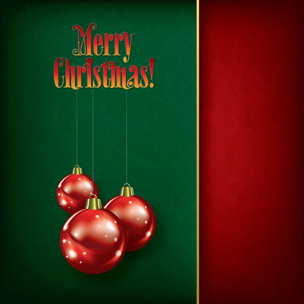 Decoraciones de Navidad sobre fondo verde — Archivo Imágenes Vectoriales