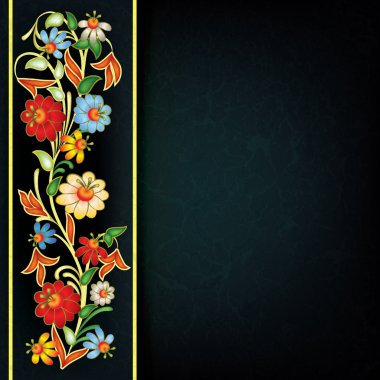 çiçek süsleme ile soyut grunge arka plan