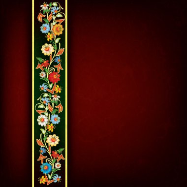 çiçek süsleme ile soyut grunge arka plan