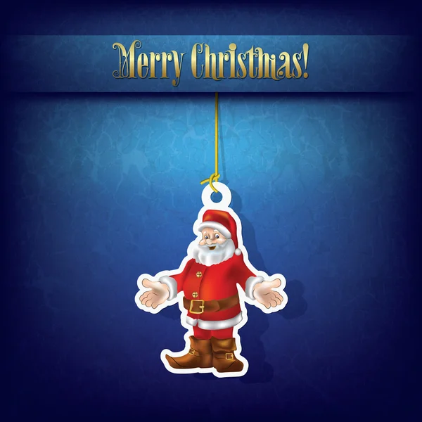 Рождественское гранж-поздравление с Санта-Клаусом — стоковый вектор
