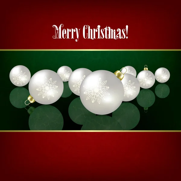 Weihnachten Grunge Hintergrund mit weißen Dekorationen — Stockvektor