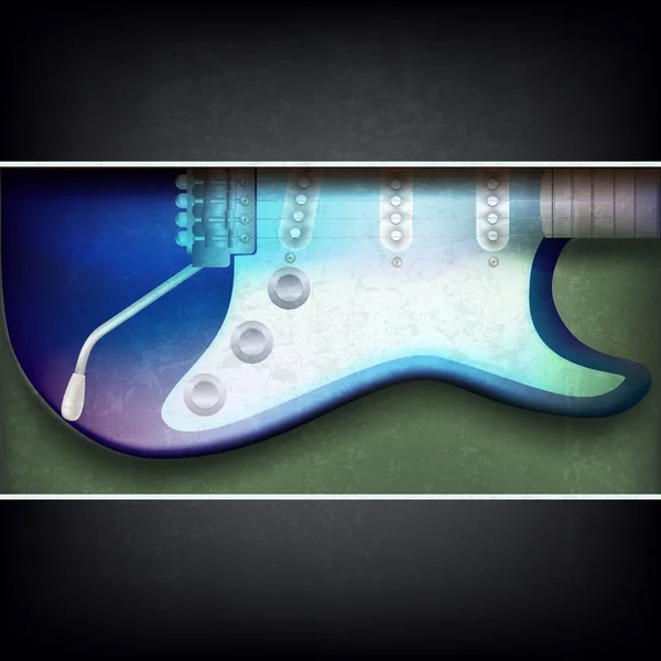 抽象裂纹的背景电吉他 — 图库矢量图片