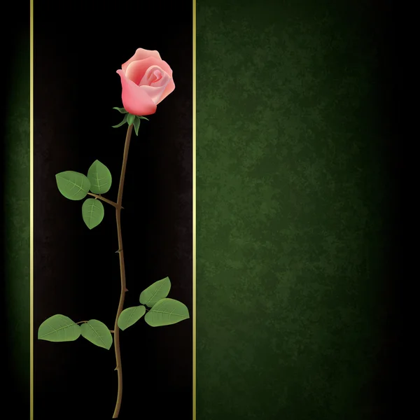 Abstrakter Grunge Hintergrund mit Rose — Stockvektor