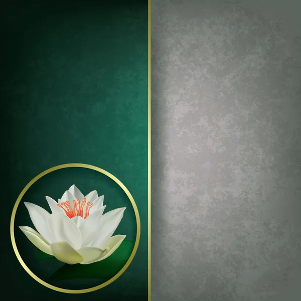 Abstracte grunge achtergrond met lotus — Stockvector