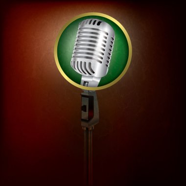 retro mikrofon ile soyut müzik arka plan