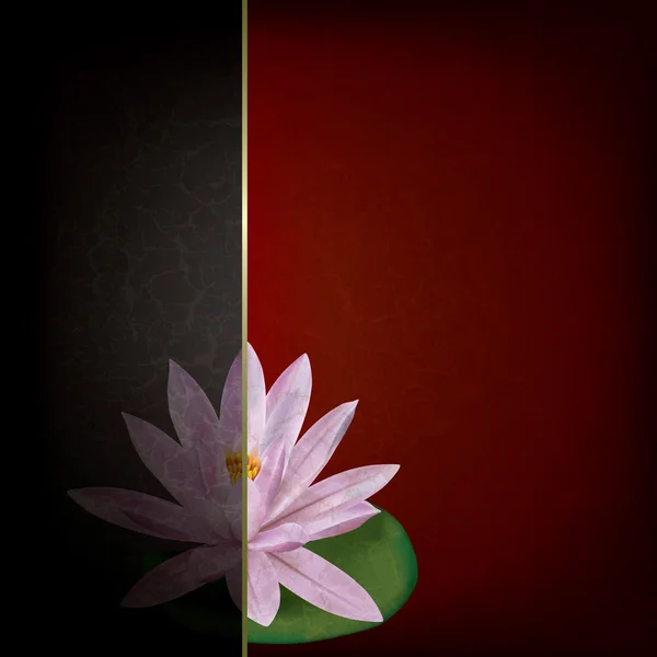 抽象 grunge 花卉背景与莲花 — 图库矢量图片