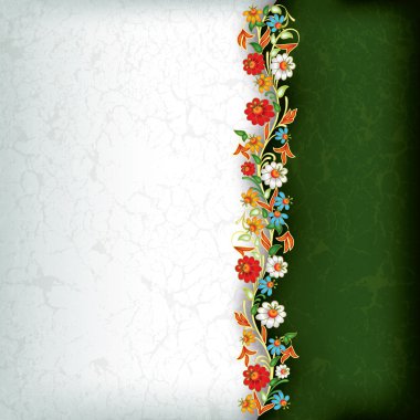 çiçek süsleme ile soyut grunge arka plan