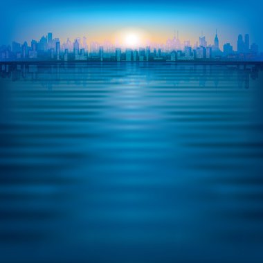 arka plan ile şehir silüeti