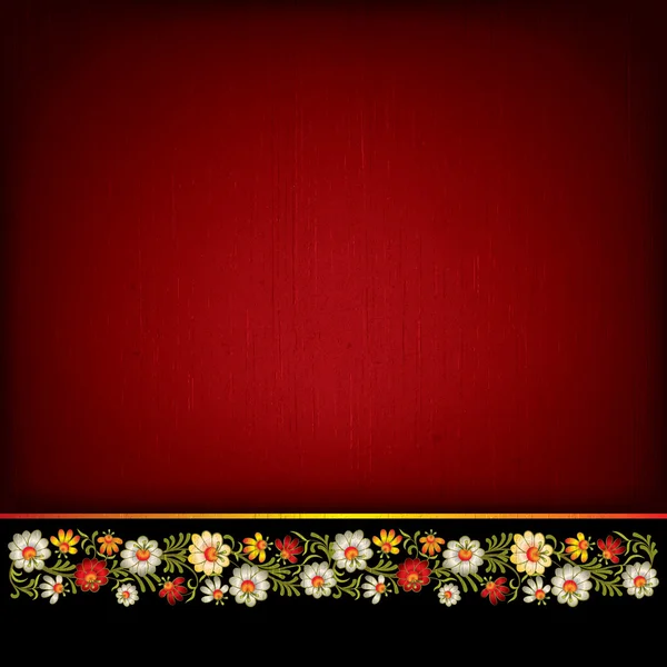 Abstracte grunge achtergrond met bloemige samenstelling — Stockvector