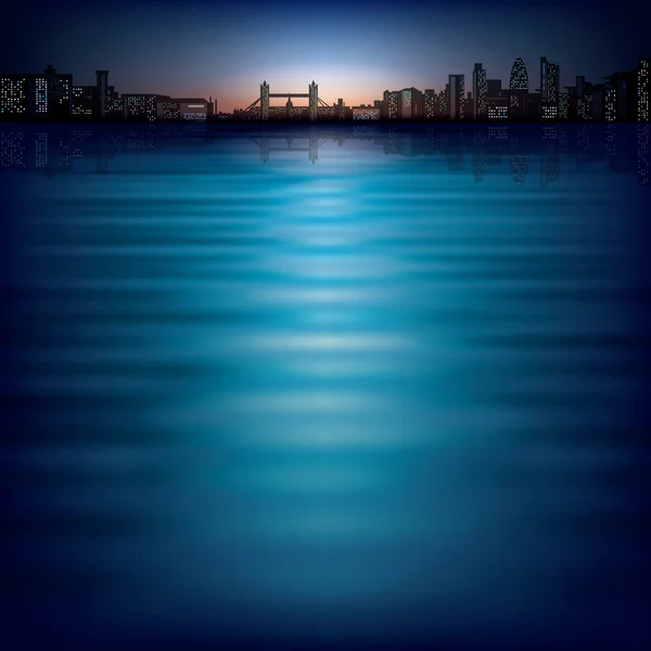 Londra silueti ile arka plan