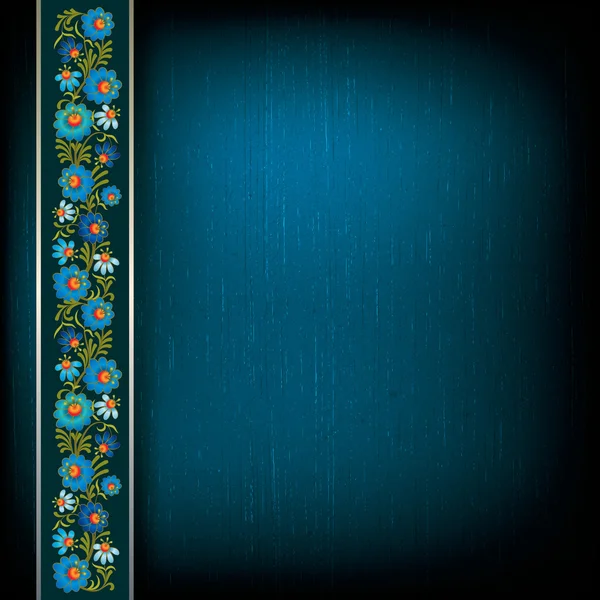 Абстрактный гранж фон с цветочной композицией на черном — стоковый вектор
