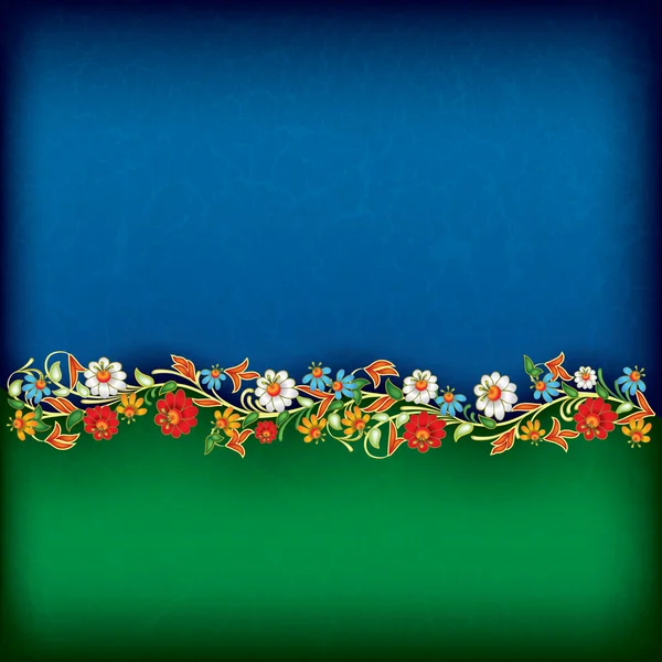 फुलांच्या दागिनेसह गोषवाराचा पार्श्वभूमी — स्टॉक व्हेक्टर