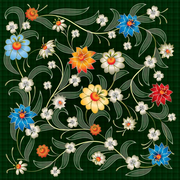 Fundo abstrato com ornamento floral —  Vetores de Stock