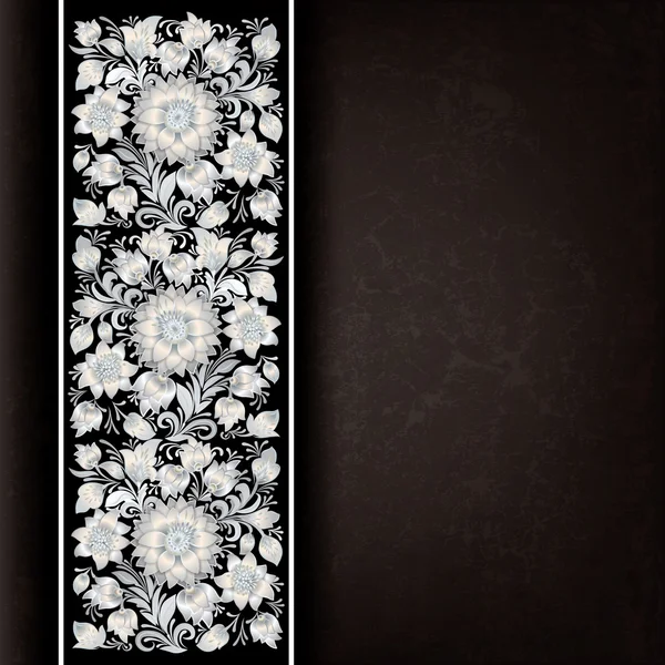 Fundo grunge abstrato com ornamento floral —  Vetores de Stock