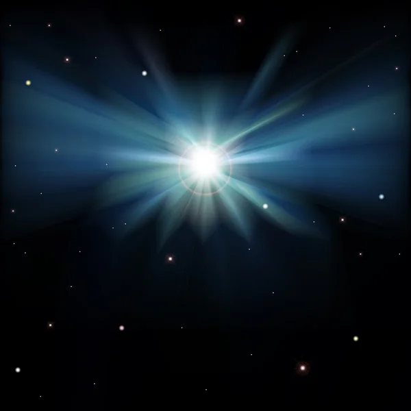 별 들을 배경으로 한 우주 배경 — 스톡 벡터