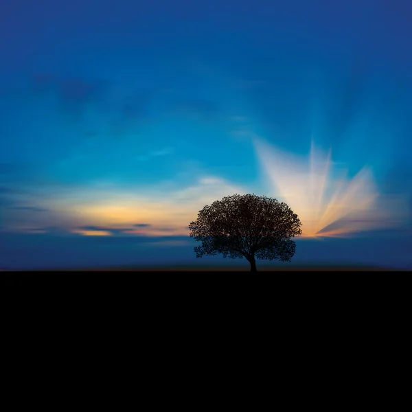 雲と日の出と抽象的な背景 — ストックベクタ