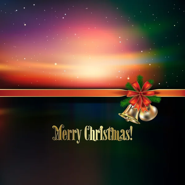 Abstracte Christmas greeting met handbellen — Stockvector