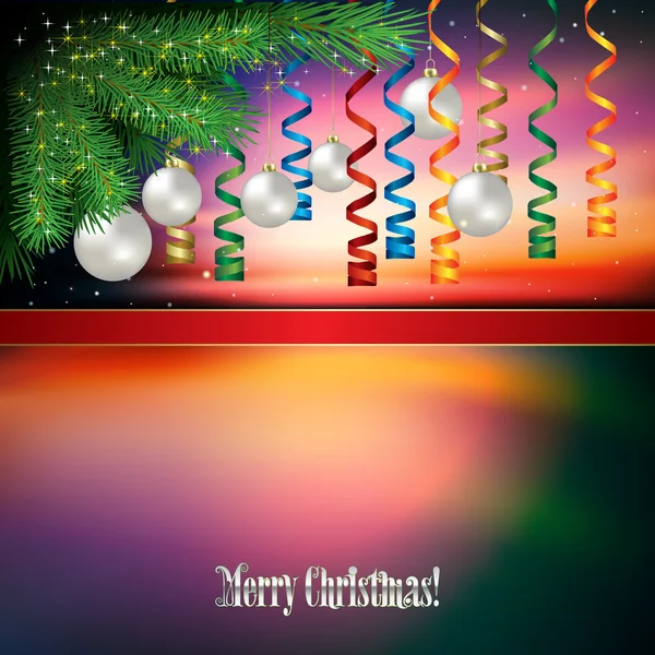 Abstract background with Christmas decorations — Stock Vector