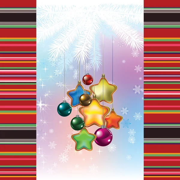 Abstract background with Christmas decorations — Stock Vector