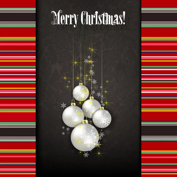 Abstract feest achtergrond met witte kerst decoraties — Stockvector