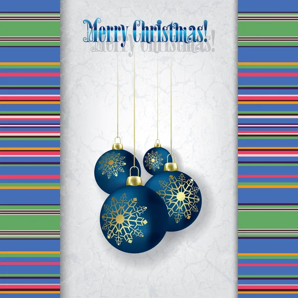 Célébration grunge salutation avec des décorations de Noël — Image vectorielle
