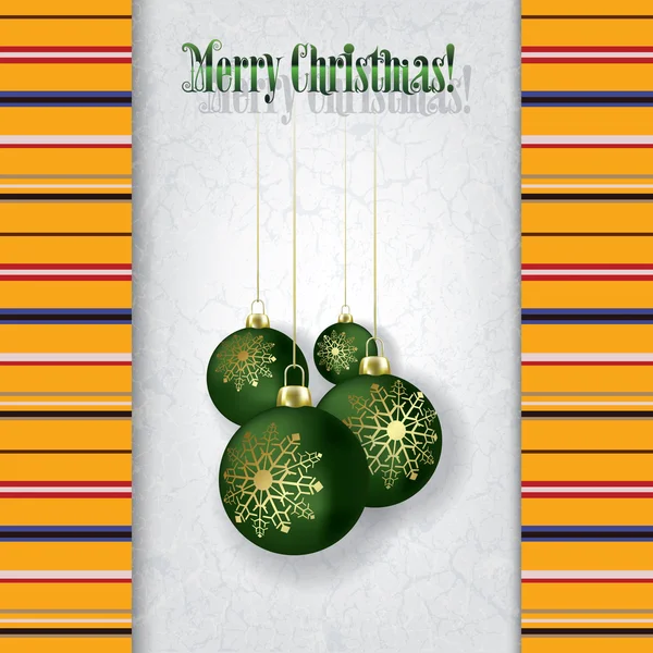 Célébration grunge salutation avec des décorations de Noël — Image vectorielle
