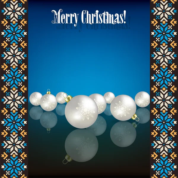 ホワイト クリスマスの装飾と抽象的なグランジ背景 — ストックベクタ