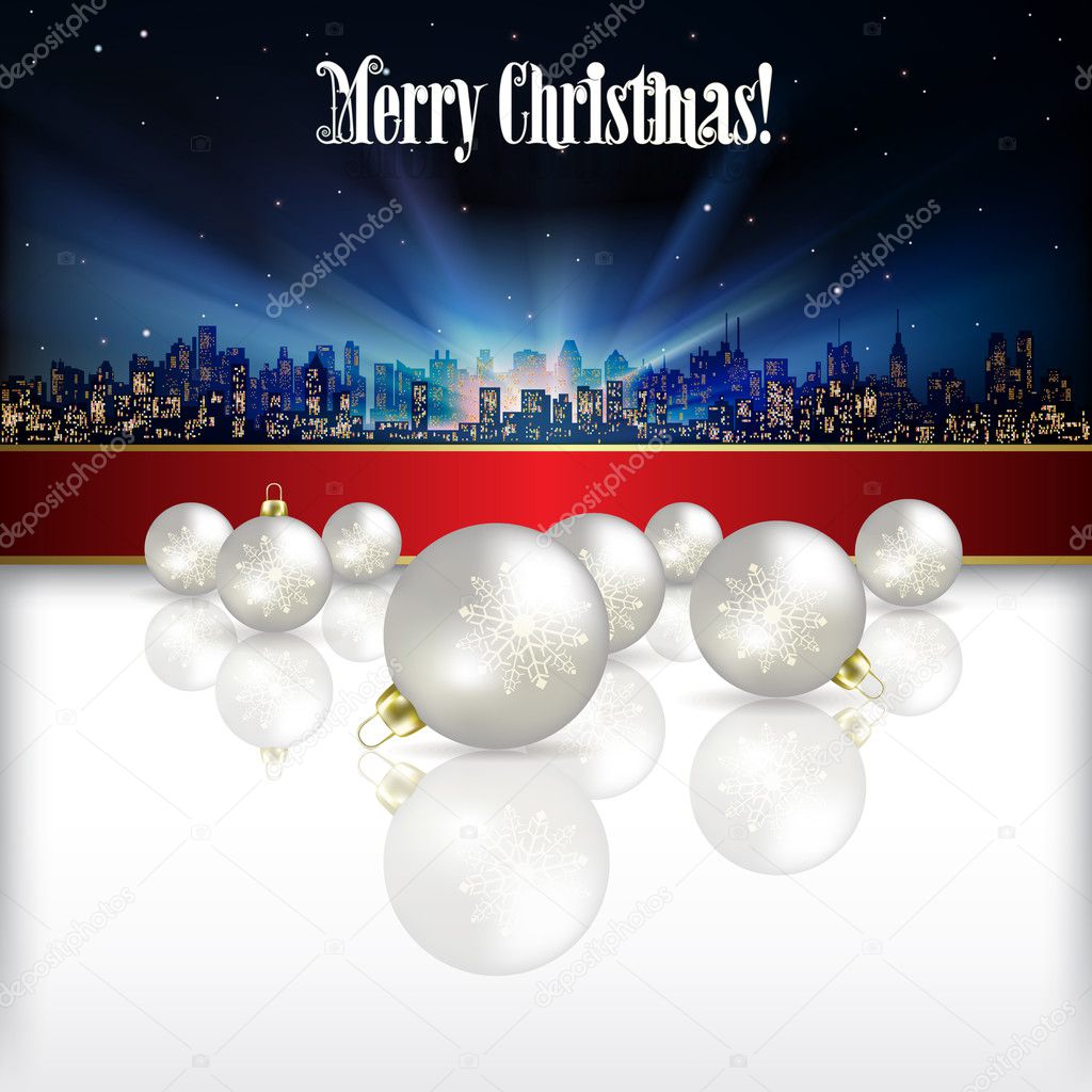Abstract celebration background with Christmas decorations