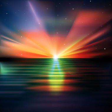 bulutlar ve gündoğumu ile arka plan