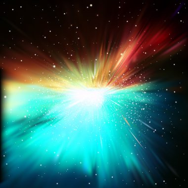 abstract background with stars and supernova clipart