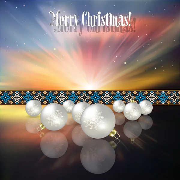 Abstract celebration background with Christmas decorations — Stock Vector