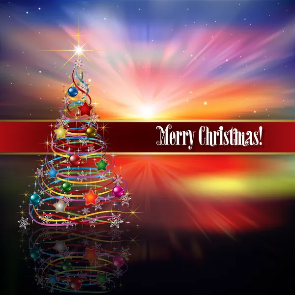 Fond de célébration abstrait avec décorations de Noël — Image vectorielle