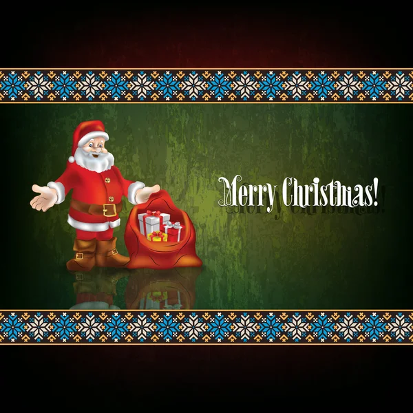 Soyut kutlama tebrik Noel Baba ile — Stok Vektör