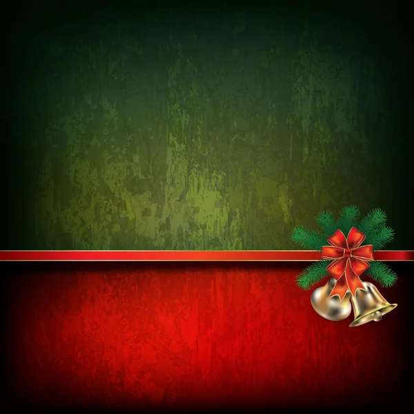 Abstract grunge background with Christmas bells — Stock Vector