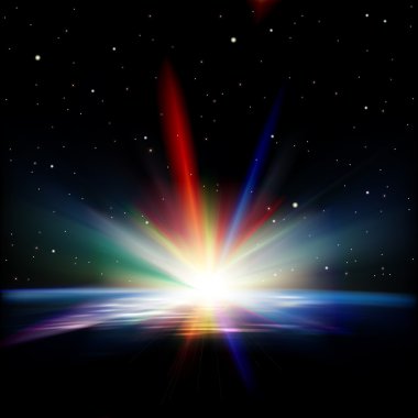 Yıldızlı soyut alan arkaplanı