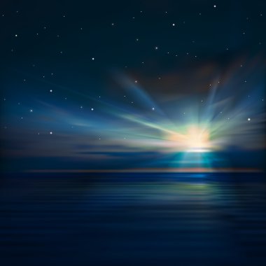 bulutlar ve gündoğumu ile arka plan