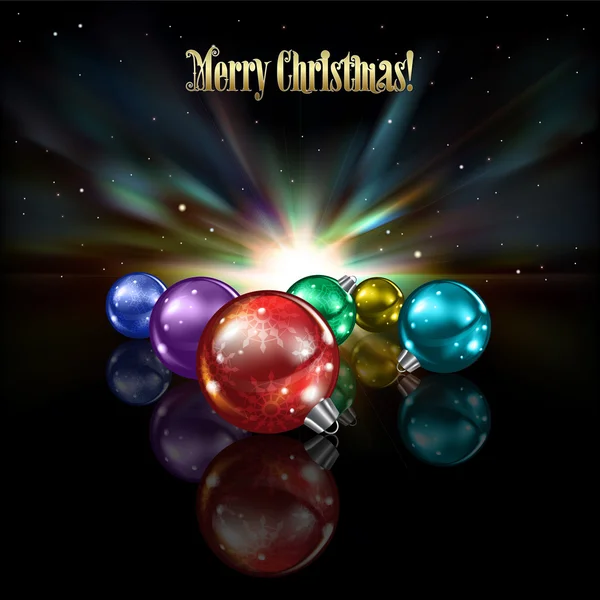 Αφηρημένη χαιρετισμό με χριστουγεννιάτικο δέντρο και αστέρια — Διανυσματικό Αρχείο