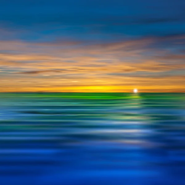 Fond abstrait avec nuages et lever de soleil de mer — Image vectorielle