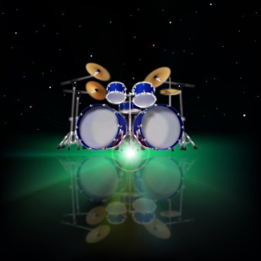 soyut müzik arka plan davul kiti ile