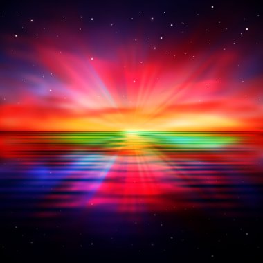 bulutlar ve gündoğumu soyut doğası arka plan