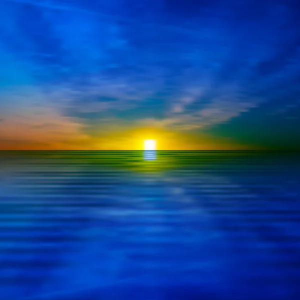 抽象背景与海上日出 — 图库矢量图片