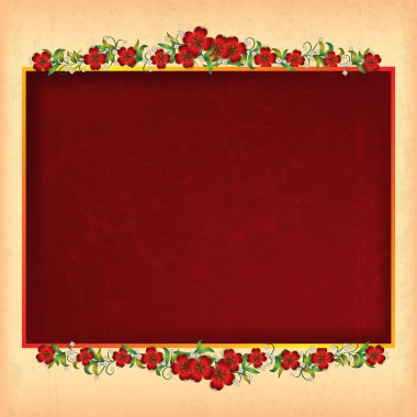 Çiçek süslemeli soyut arkaplan