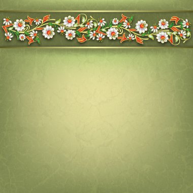 çiçekli grunge kırmızı arka plan