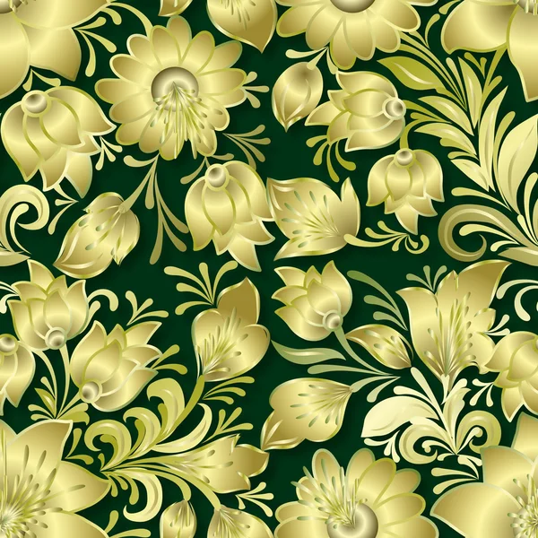 Astratto vintage ornamento floreale senza cuciture — Vettoriale Stock