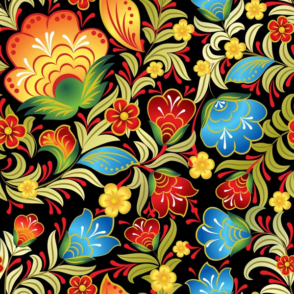 Abstracte vintage naadloze floral ornament — Stockvector