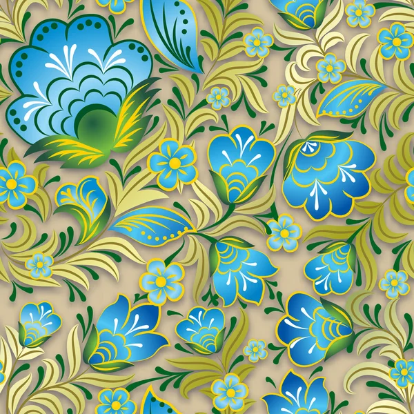 Ornement floral vintage abstrait sans couture — Image vectorielle