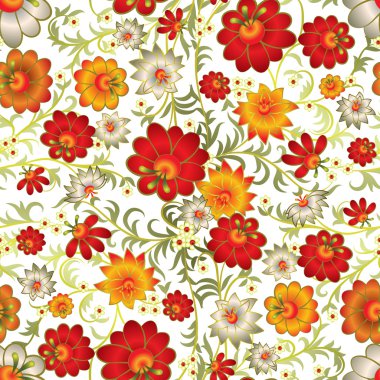 soyut sorunsuz çiçek süsleme